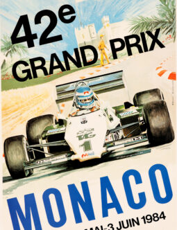 1984 Grand Prix Automobile of Monaco P. Bérenguier on linen