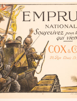 Emprunt National 1918 – Souscrivez pour la Victoire, Original WWI Poster by B. Chavannaz, 1917, Allied Tank