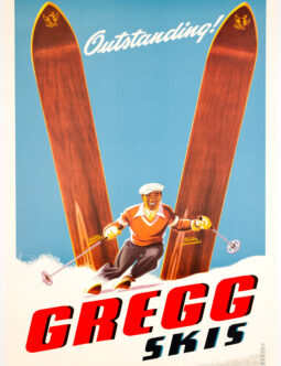 Sascha Maurer – Gregg Skis (c.1950s) Original Ski Advertising Poster – 21.25 × 31.5 in.