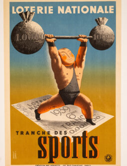 Loterie Nationale – Tranche des Sports, 1939 – Derouet & Lesacq (Paris) – Original French Poster