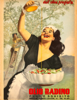 OLIO RADINO — DALL’OLIVA PREGIATA — GINO BOCCASILE — 1940s on carton