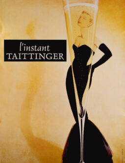 L’INSTANT TAITTINGER — c.1980 - large version - Champagne poster