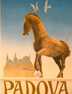 Padova by Barbi-Benvignati 1949 RARE italian enit poster Wooden Trojan Horse